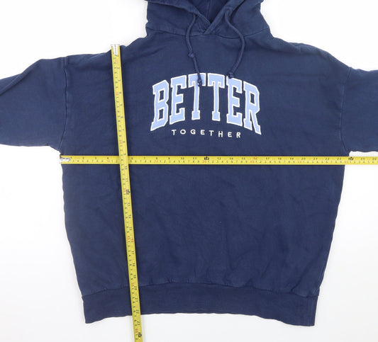 Mens UK Size L MNG Blue Pullover Hoodie