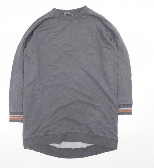 Oliver Bonas Womens Grey Long Sleeve Jersey T-Shirt Dress Size 12