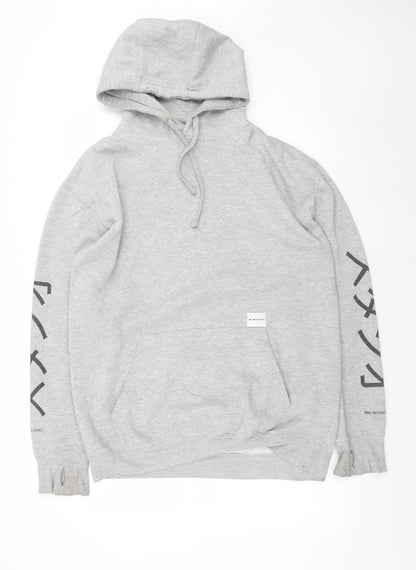Mens UK Size L MKI MIYUKI ZOKU Grey Pullover Hoodie