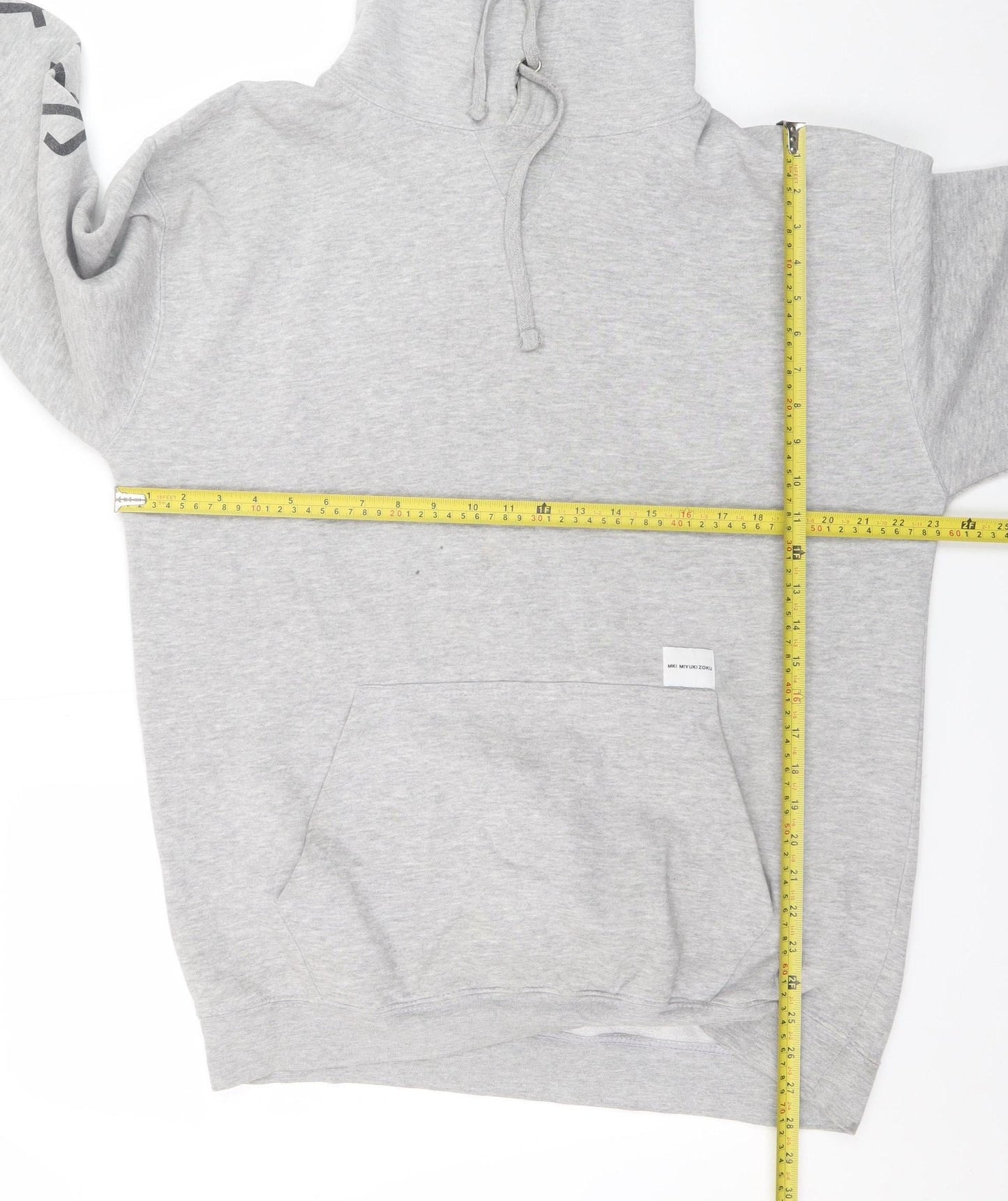 Mens UK Size L MKI MIYUKI ZOKU Grey Pullover Hoodie