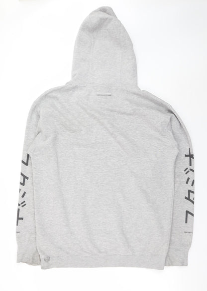Mens UK Size L MKI MIYUKI ZOKU Grey Pullover Hoodie