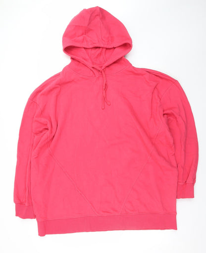 Womens UK Size 16 Threadbare Pink Pullover Hoodie