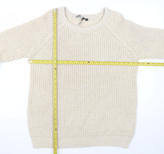 Intuition Women Beige Acrylic Knit Jumper Size 16 Crew Neck