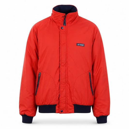 ALP SPORTS Men's Red Bomber Jacket M Nylon Outdoor Winter