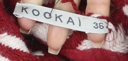 Womens UK Size 8 Kookaï Red Overcoat