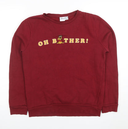 Womens UK Size S Disney Red Pullover Sweatshirt
