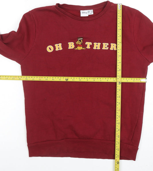 Womens UK Size S Disney Red Pullover Sweatshirt