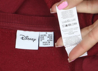 Womens UK Size S Disney Red Pullover Sweatshirt