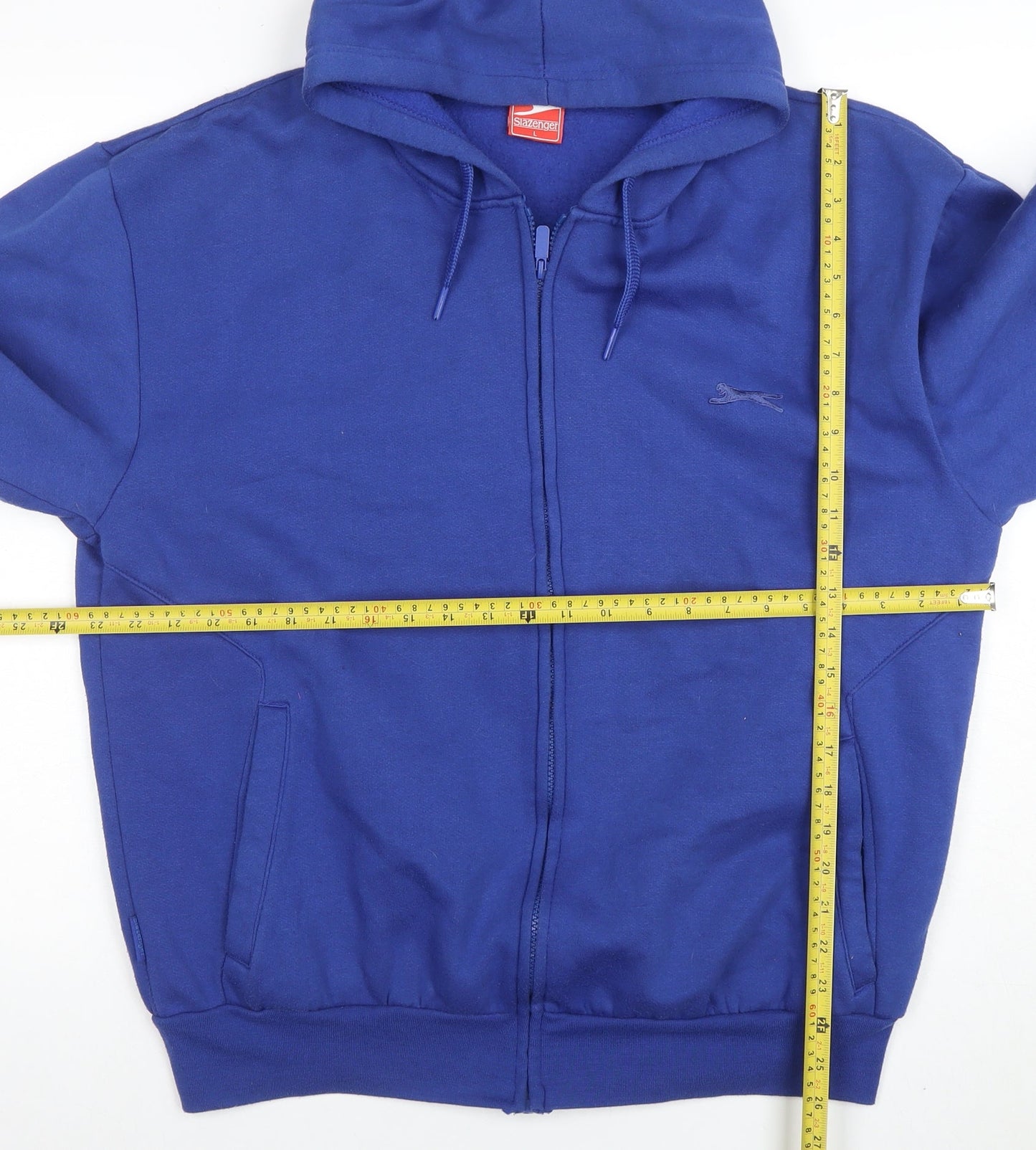 Mens UK Size L Slazenger Blue Full Zip Hoodie