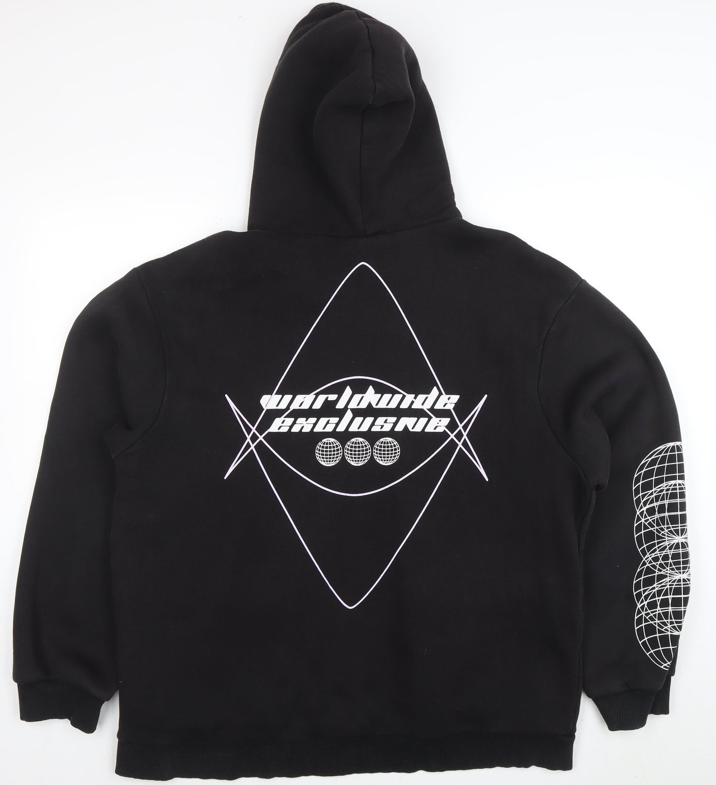 Mens UK Size L BoohooMAN Black Pullover Hoodie