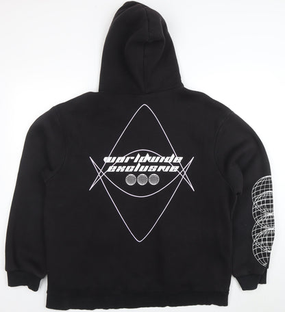 Mens UK Size L BoohooMAN Black Pullover Hoodie