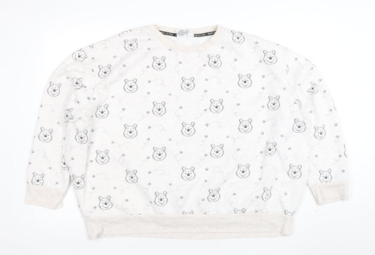 Womens UK Size 2XL Disney Beige Pullover Sweatshirt