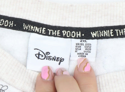 Womens UK Size 2XL Disney Beige Pullover Sweatshirt
