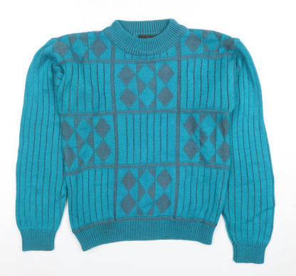 Womens UK Size L High Sierra Blue Pullover Jumper