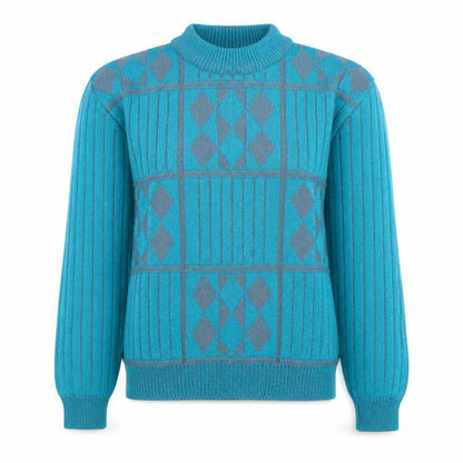 Womens UK Size L High Sierra Blue Pullover Jumper
