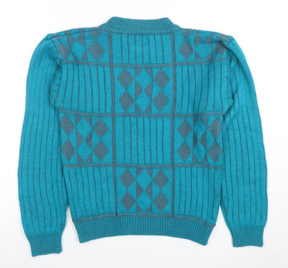 Womens UK Size L High Sierra Blue Pullover Jumper