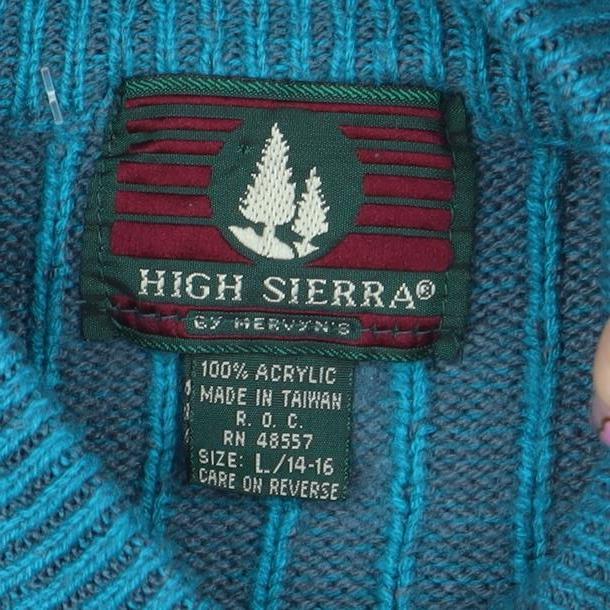 Womens UK Size L High Sierra Blue Pullover Jumper