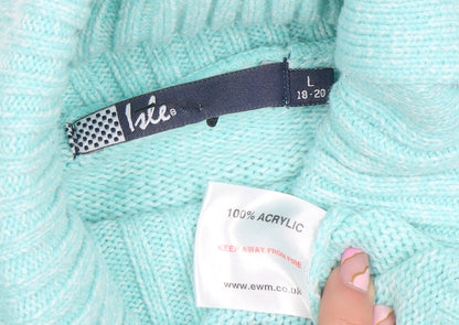 Womens UK Size L Isle Blue Pullover Jumper