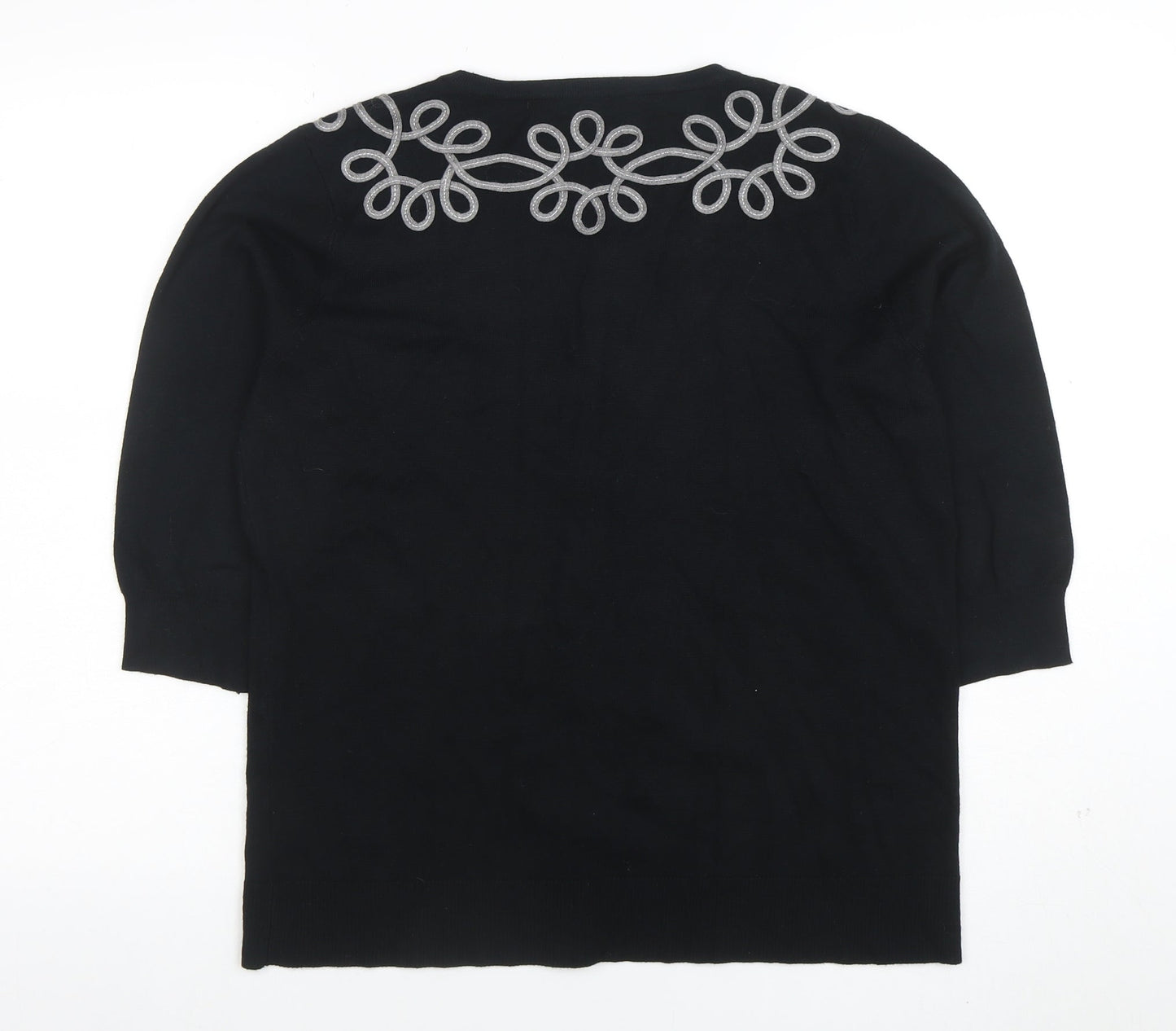 Womens UK Size M BM Black Cardigan Jumper