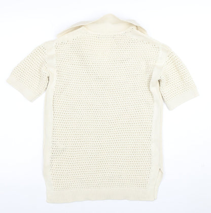 Womens UK Size XS Marks and Spencer Ivory Pullover Jumper