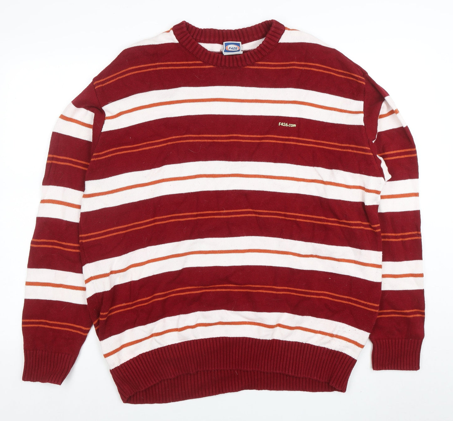 Mens UK Size M F426 Red Pullover Jumper