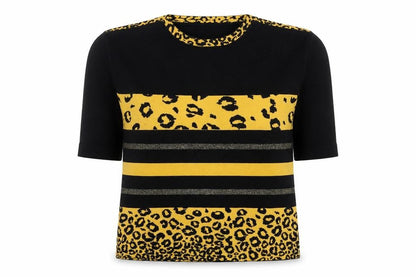 Saloos Women’s Multicoloured Leopard Stripe 3/4 Sleeve Jumper Size 16