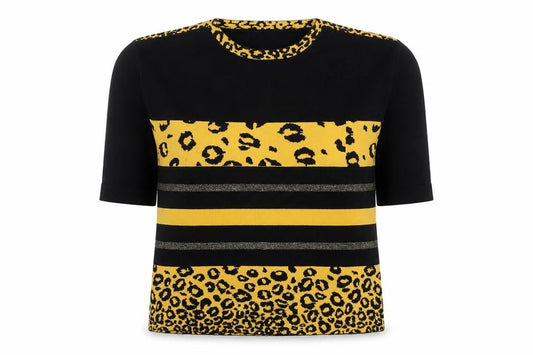 Saloos Women’s Multicoloured Leopard Stripe 3/4 Sleeve Jumper Size 16