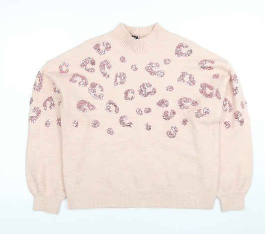 Womens UK Size S New Look Pink Pullover Jumper