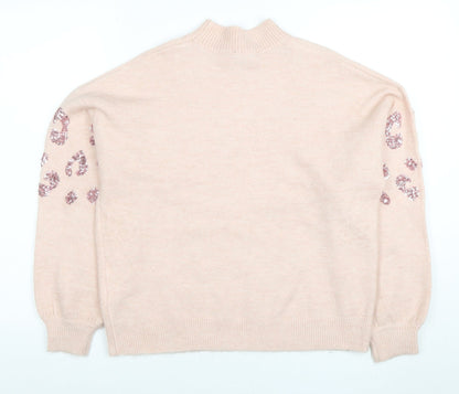 Womens UK Size S New Look Pink Pullover Jumper