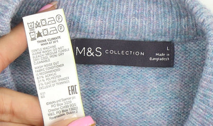 Womens UK Size L Marks and Spencer Blue Pullover Jumper