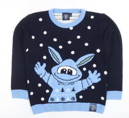 Boys UK Size 11-12 Years Manchester City Blue Pullover Jumper