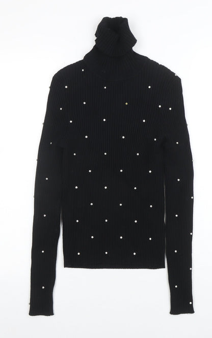 Womens UK Size M Zara Black Pullover Jumper