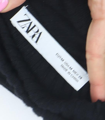 Womens UK Size M Zara Black Pullover Jumper