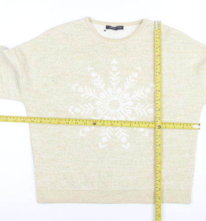 Womens UK Size 10 Limited Edition Beige Pullover Jumper