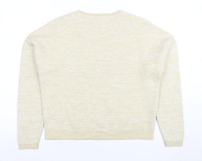 Womens UK Size 10 Limited Edition Beige Pullover Jumper