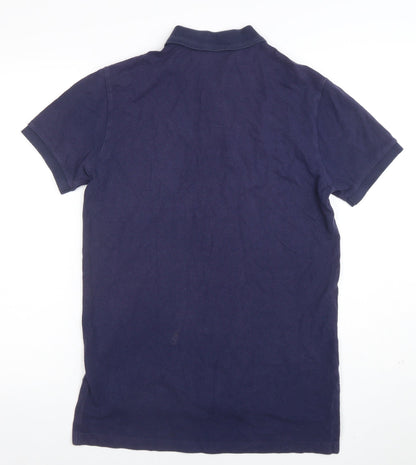Ralph Lauren Men's Blue Cotton Slim Fit Polo Shirt Size S