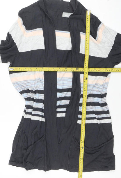 Wallis Women's Multicoloured L Striped Open Front Cardigan