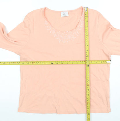 Womens UK Size L Eastex Pink Basic T-Shirt