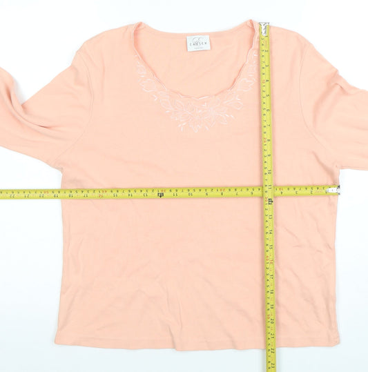 Womens UK Size L Eastex Pink Basic T-Shirt