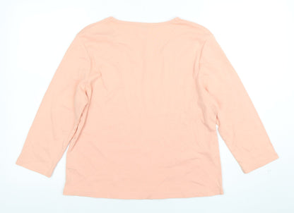 Womens UK Size L Eastex Pink Basic T-Shirt