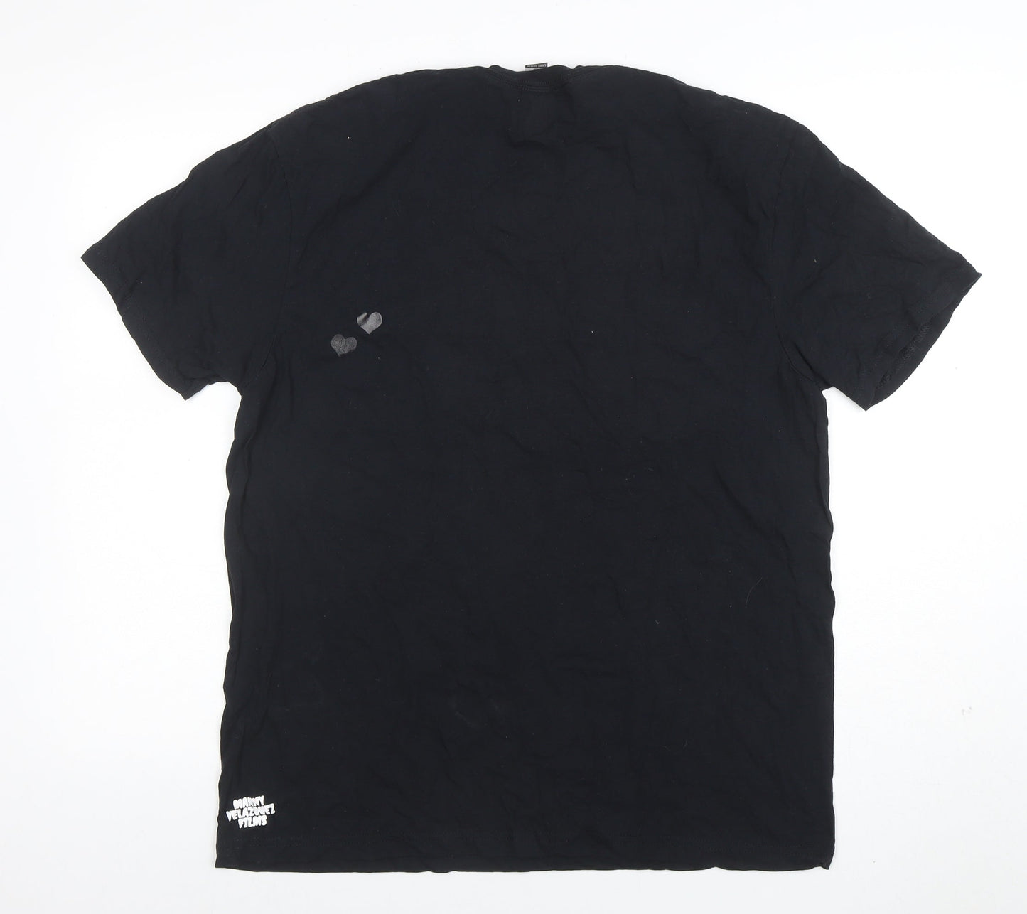 Mens UK Size L Gildan Black  T-Shirt