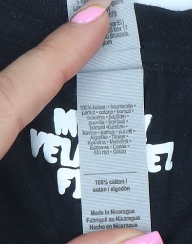Mens UK Size L Gildan Black  T-Shirt