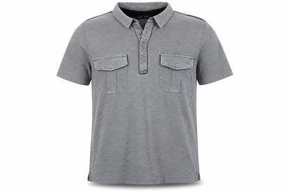 Express Design Studio Men's Grey Short Sleeve Polo Shirt Size S
