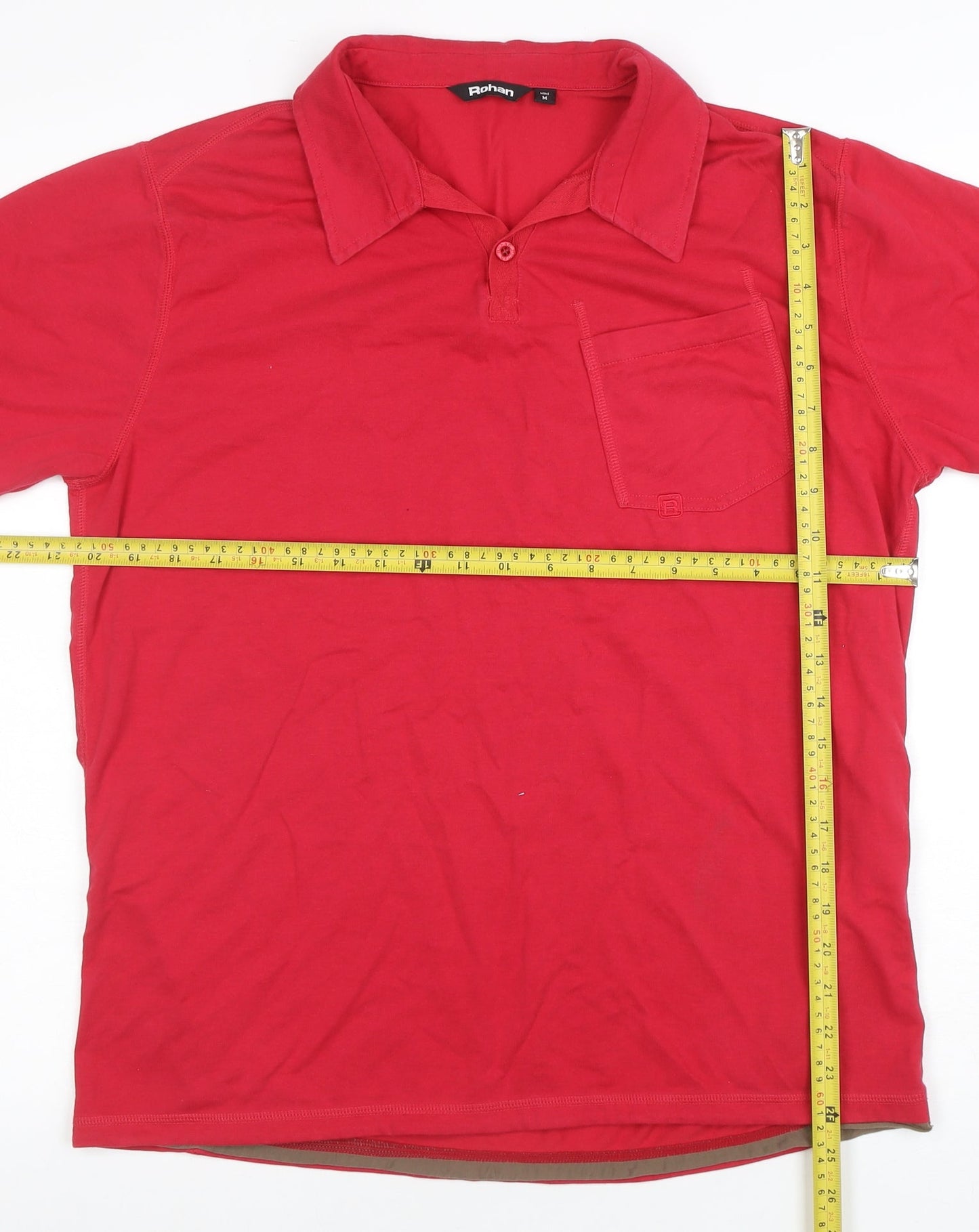 Rohan Men's Red Low Tide Polo Shirt Size M Cotton Blend