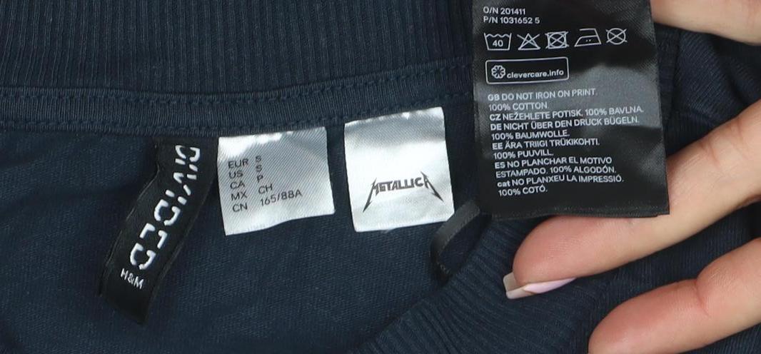Metallica Men's Black Graphic Band T-Shirt Size M Cotton Rock Tee