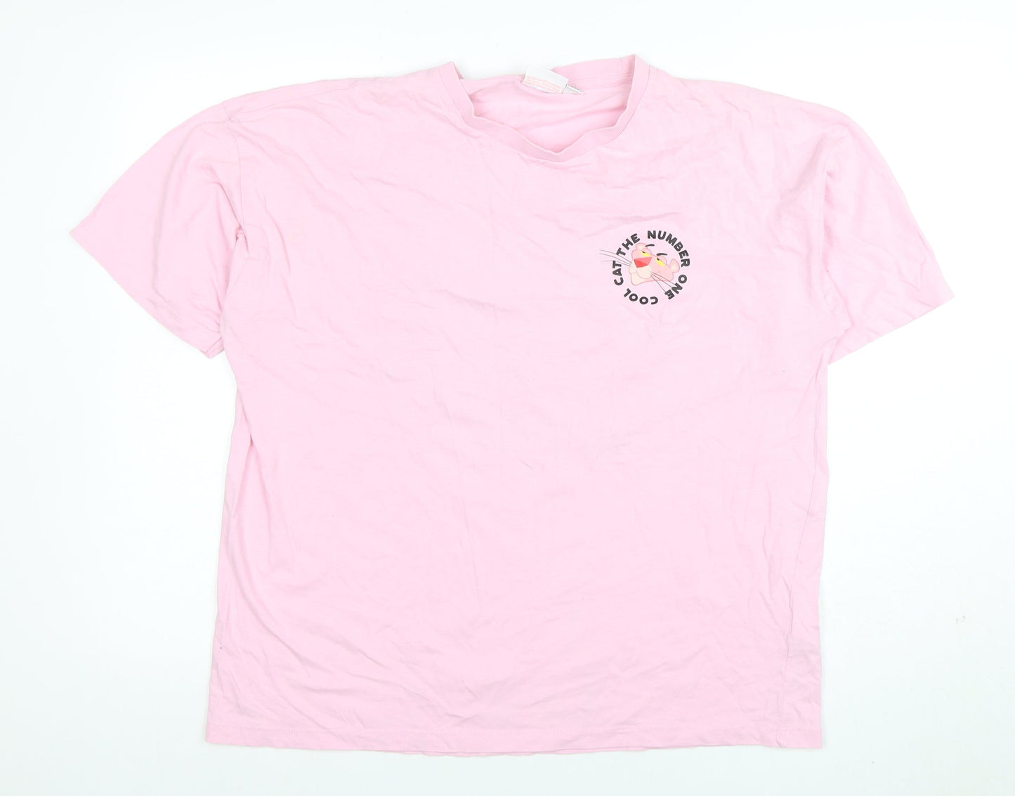 Womens UK Size M Pink Panther Pink Basic T-Shirt