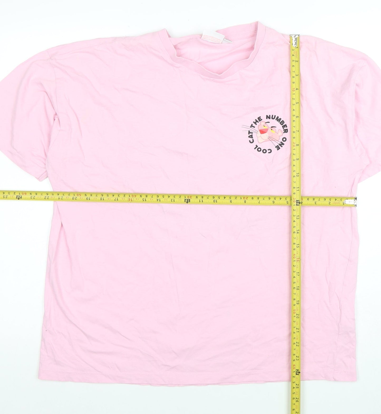 Womens UK Size M Pink Panther Pink Basic T-Shirt
