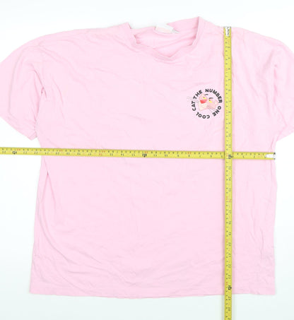 Womens UK Size M Pink Panther Pink Basic T-Shirt