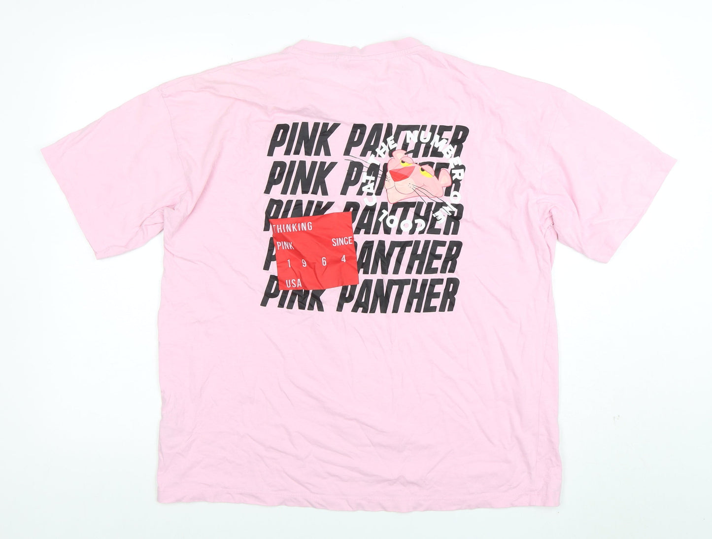Womens UK Size M Pink Panther Pink Basic T-Shirt