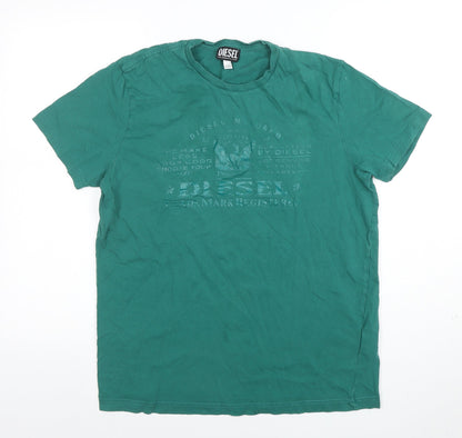 Mens UK Size XL Diesel Green  T-Shirt